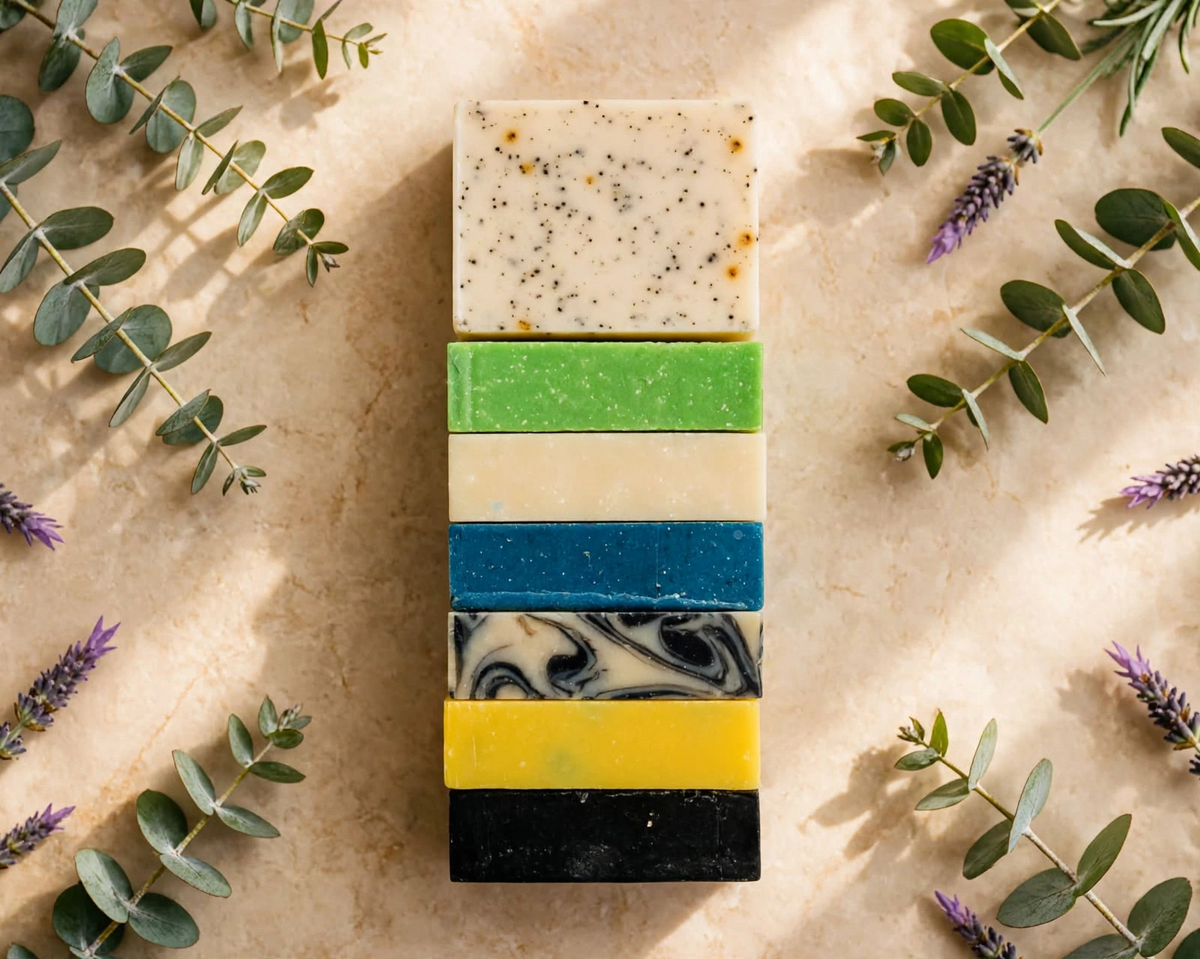 Seven fragrance of soaps for the homepage 